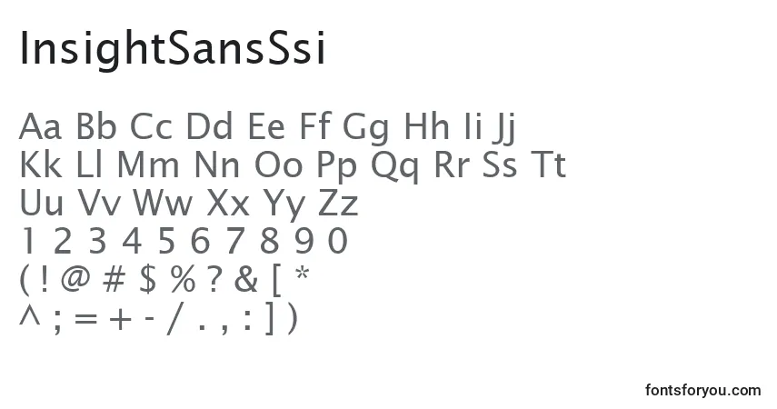 Шрифт InsightSansSsi – алфавит, цифры, специальные символы