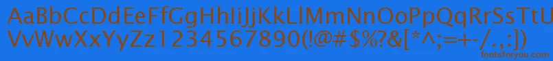 InsightSansSsi Font – Brown Fonts on Blue Background