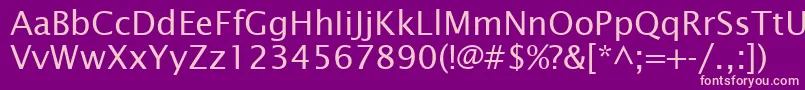 InsightSansSsi Font – Pink Fonts on Purple Background