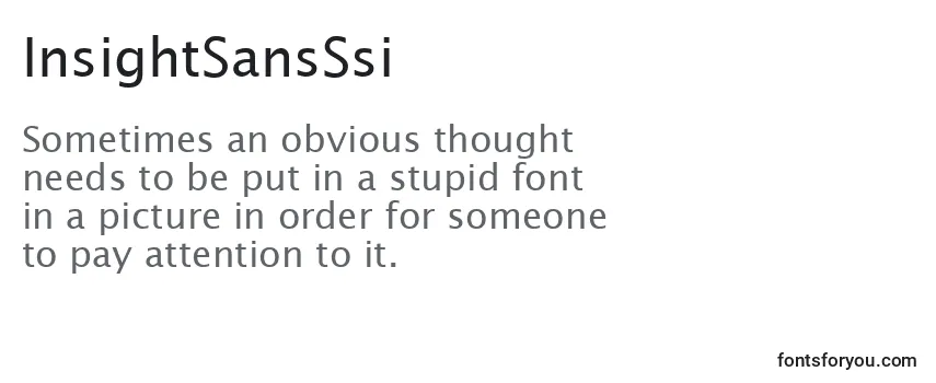 Review of the InsightSansSsi Font