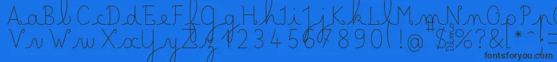 LecteurheureuxRegular Font – Black Fonts on Blue Background