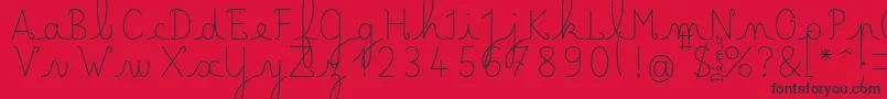 LecteurheureuxRegular Font – Black Fonts on Red Background