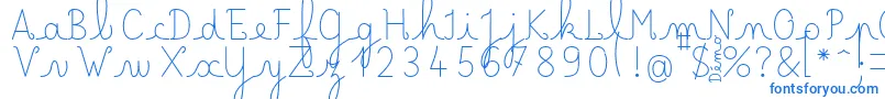 LecteurheureuxRegular Font – Blue Fonts on White Background
