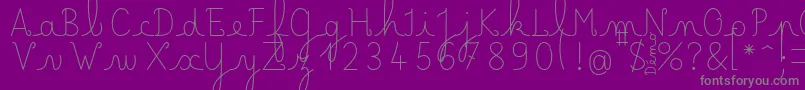 LecteurheureuxRegular Font – Gray Fonts on Purple Background