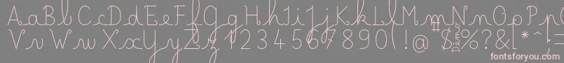 LecteurheureuxRegular Font – Pink Fonts on Gray Background