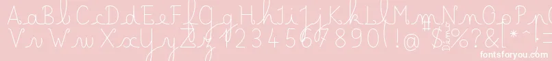 LecteurheureuxRegular Font – White Fonts on Pink Background