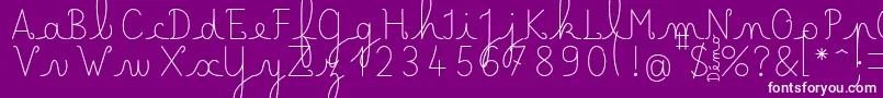 LecteurheureuxRegular Font – White Fonts on Purple Background