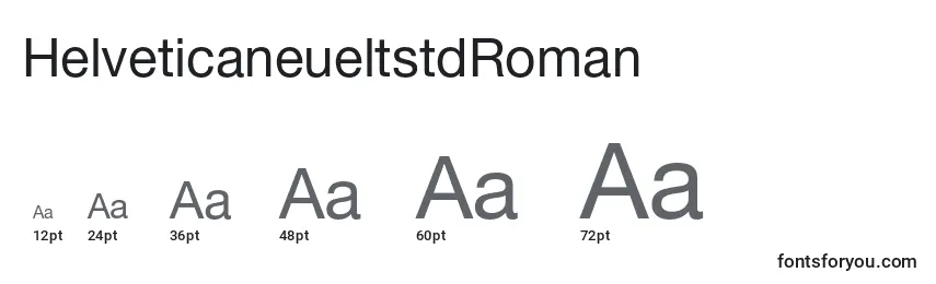 HelveticaneueltstdRoman Font Sizes