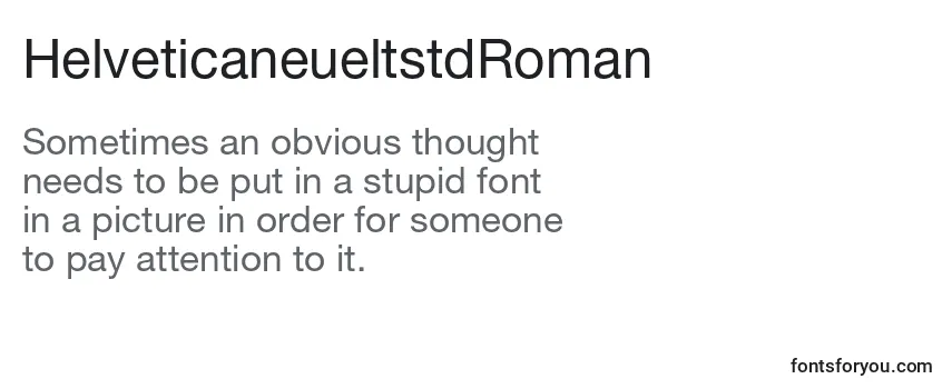 Przegląd czcionki HelveticaneueltstdRoman
