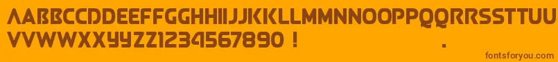 Police QueenOfCamelot2.0Demo – polices brunes sur fond orange