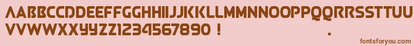 Police QueenOfCamelot2.0Demo – polices brunes sur fond rose