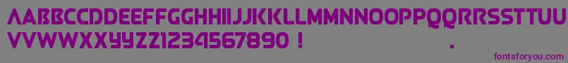 Czcionka QueenOfCamelot2.0Demo – fioletowe czcionki na szarym tle
