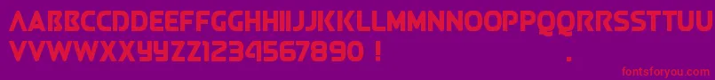 Czcionka QueenOfCamelot2.0Demo – czerwone czcionki na fioletowym tle