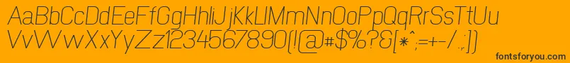 NewmediaRegularItalic Font – Black Fonts on Orange Background