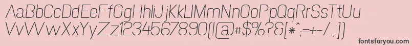 NewmediaRegularItalic Font – Black Fonts on Pink Background