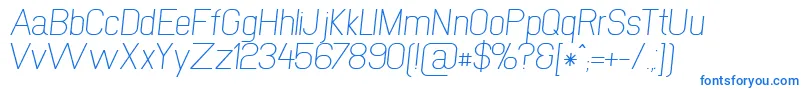 NewmediaRegularItalic Font – Blue Fonts on White Background