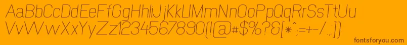 NewmediaRegularItalic Font – Brown Fonts on Orange Background