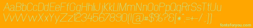 NewmediaRegularItalic Font – Green Fonts on Orange Background