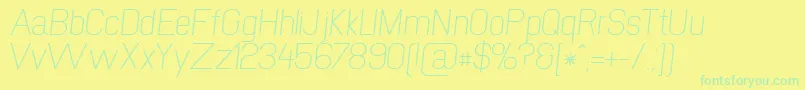 NewmediaRegularItalic Font – Green Fonts on Yellow Background