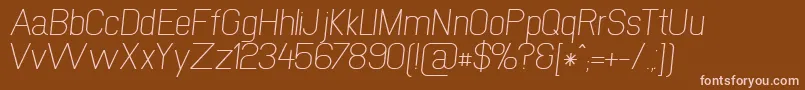 NewmediaRegularItalic Font – Pink Fonts on Brown Background