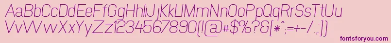 NewmediaRegularItalic Font – Purple Fonts on Pink Background