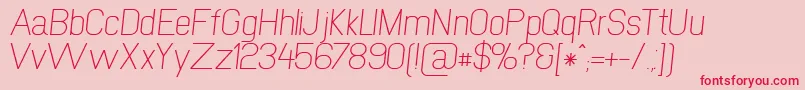 NewmediaRegularItalic Font – Red Fonts on Pink Background