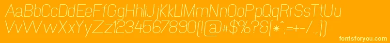 NewmediaRegularItalic Font – Yellow Fonts on Orange Background