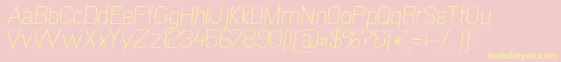 NewmediaRegularItalic Font – Yellow Fonts on Pink Background