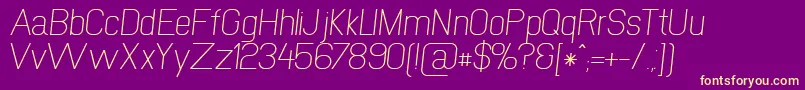 NewmediaRegularItalic Font – Yellow Fonts on Purple Background