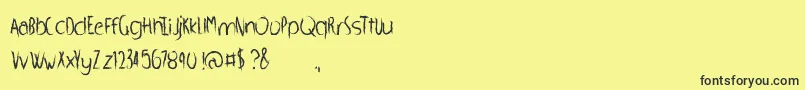 Шрифт WhippedScream – чёрные шрифты на жёлтом фоне