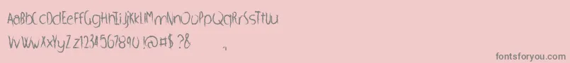 WhippedScream Font – Gray Fonts on Pink Background