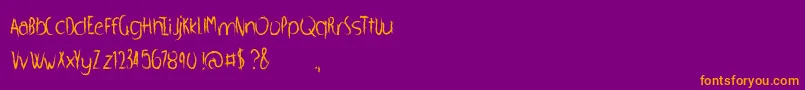WhippedScream Font – Orange Fonts on Purple Background