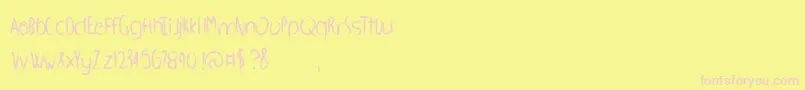fuente WhippedScream – Fuentes Rosadas Sobre Fondo Amarillo