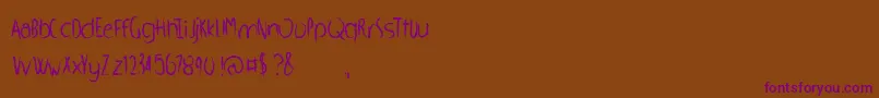 WhippedScream Font – Purple Fonts on Brown Background