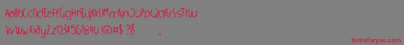 WhippedScream Font – Red Fonts on Gray Background