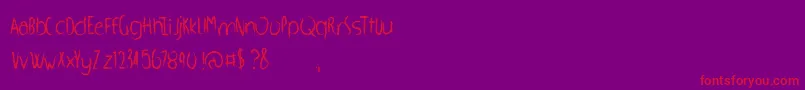 WhippedScream Font – Red Fonts on Purple Background