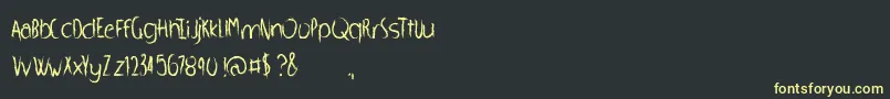 WhippedScream Font – Yellow Fonts on Black Background