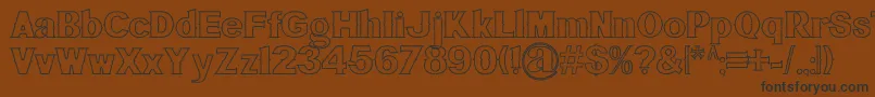 BluegrassOutline Font – Black Fonts on Brown Background