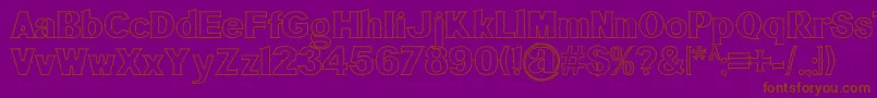 BluegrassOutline Font – Brown Fonts on Purple Background