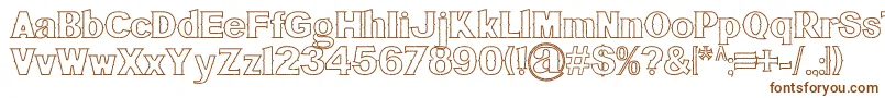 BluegrassOutline Font – Brown Fonts on White Background