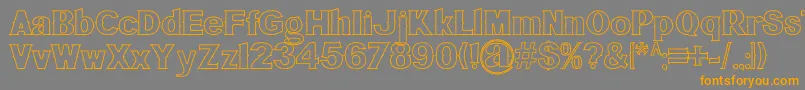 BluegrassOutline Font – Orange Fonts on Gray Background