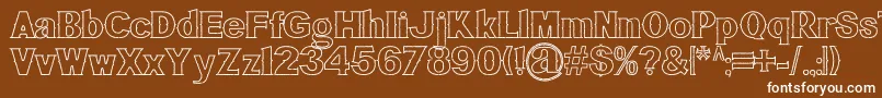 BluegrassOutline Font – White Fonts on Brown Background