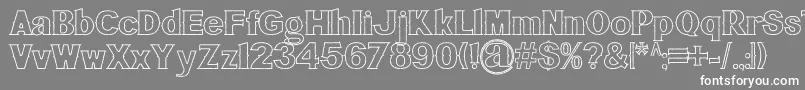 BluegrassOutline Font – White Fonts on Gray Background