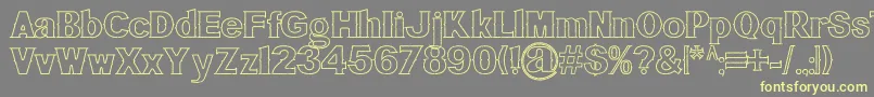 BluegrassOutline Font – Yellow Fonts on Gray Background