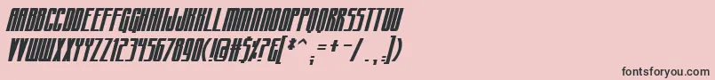 CraterfaceCondensedBb Font – Black Fonts on Pink Background