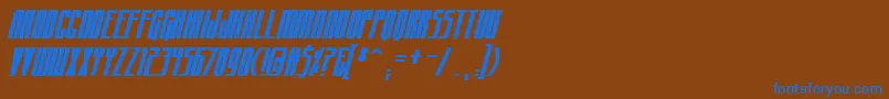 CraterfaceCondensedBb Font – Blue Fonts on Brown Background