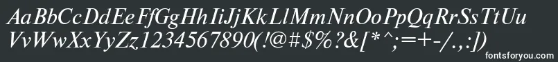 フォントNewtonttItalic – 白い文字