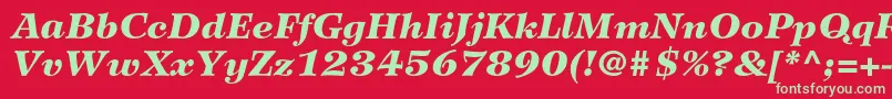 WilkeltstdBlackitalic Font – Green Fonts on Red Background