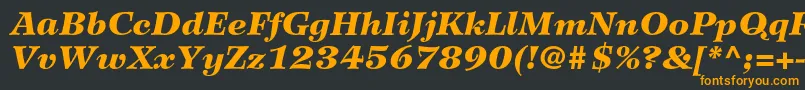 WilkeltstdBlackitalic-fontti – oranssit fontit mustalla taustalla