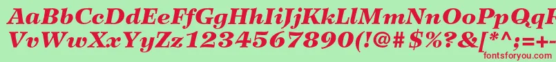 WilkeltstdBlackitalic Font – Red Fonts on Green Background